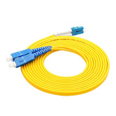SC to LC OS2 Fiber Optic Singlemode Jumper Duplex 9/125 Fiber Optic Cord for SMF SFP Transceiver, Yellow